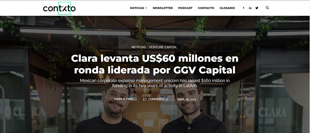 Clara levanta US$60 millones en ronda liderada por GGV Capital